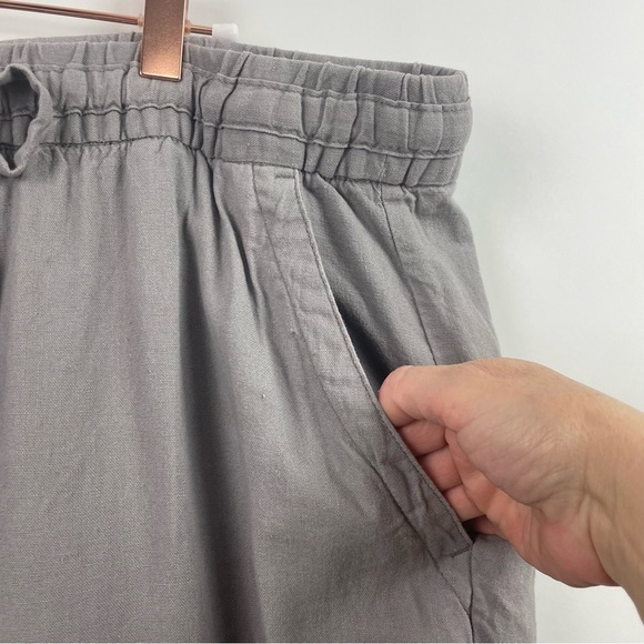 Old Navy Wide Leg Linen Blend Pants Pull On Basalt Color Neutral Minimalist XL - Picture 4 of 14